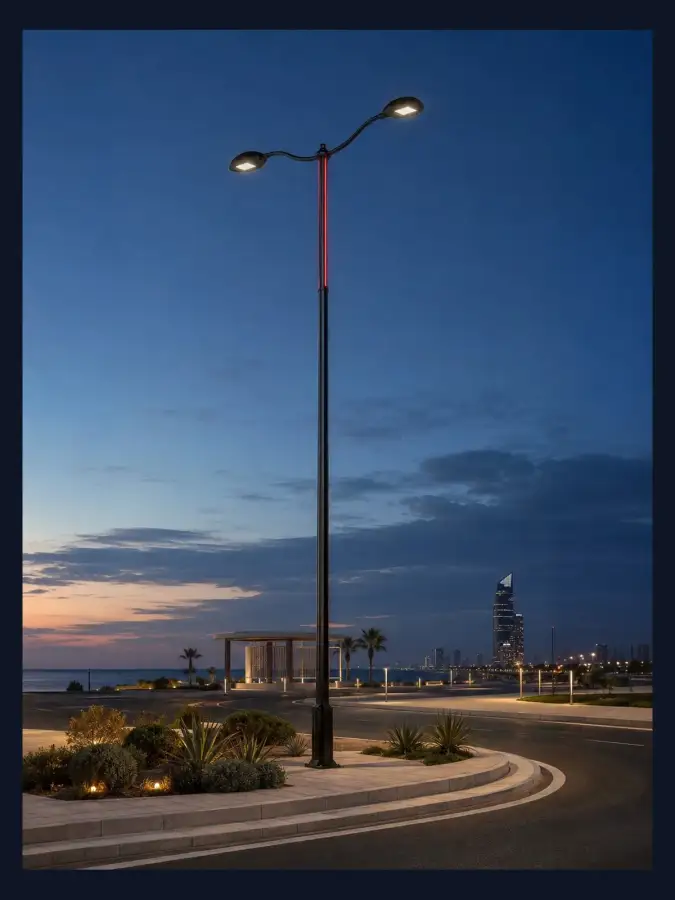 عمود إنارة طرق مجلفن — موديل 10 — WSN-DP-109