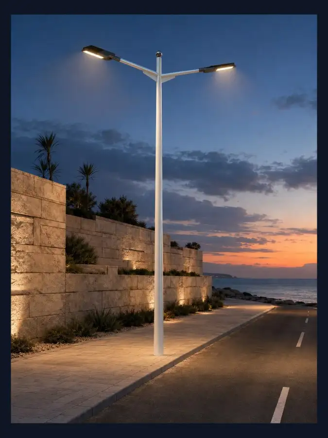 عمود إنارة طرق مجلفن — موديل 12 — WSN-DP-111
