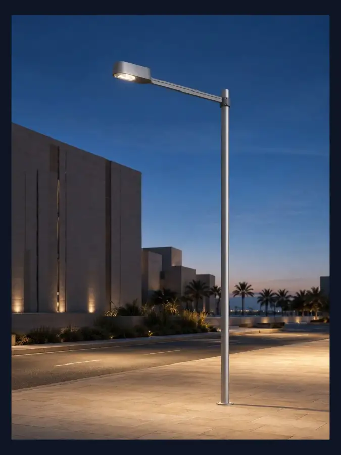 عمود إنارة طرق مجلفن — موديل 06 — WSN-DP-105