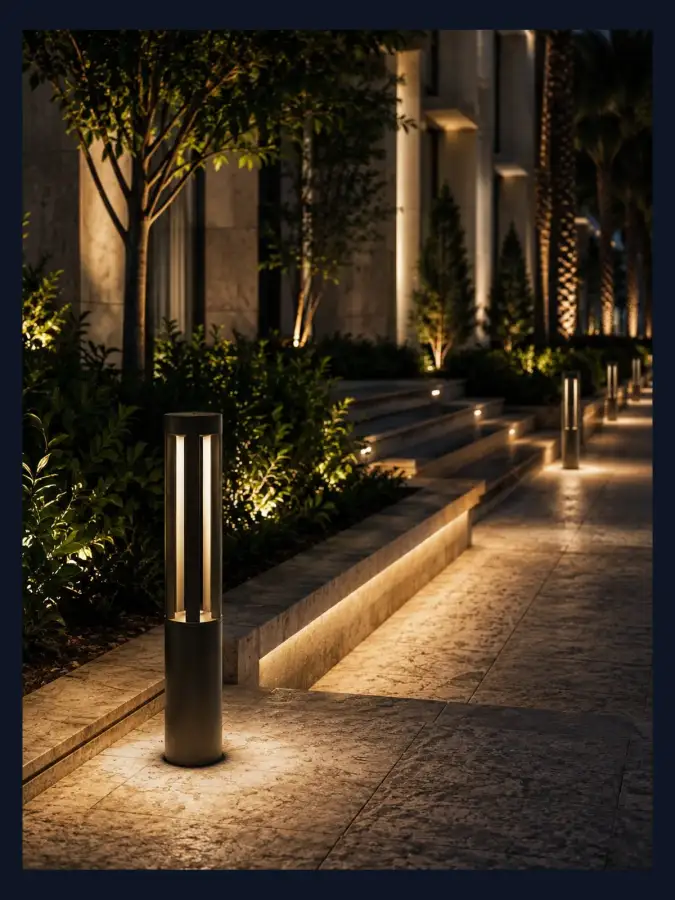 بولارد ممرات LED صناعة سعودية — موديل 04 — WSN-DP-077