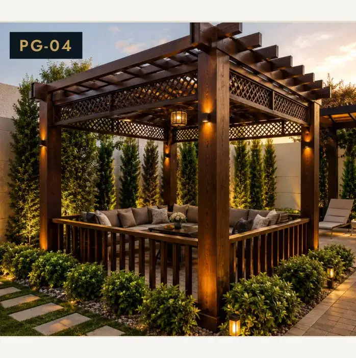 برجولا بشبك زخرفي — PG-04
