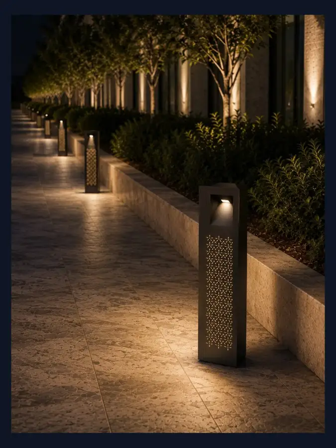 بولارد ممرات LED صناعة سعودية — موديل 01 — WSN-DP-074