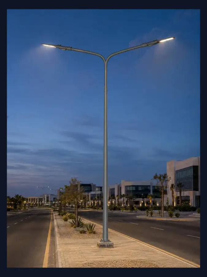 عمود إنارة طرق مجلفن — موديل 03 — WSN-DP-102